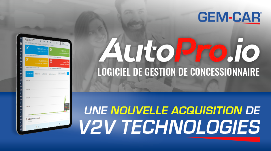 Acquisition de Autopro.Io, un logiciel de DMS Saas, par V2V Technologies