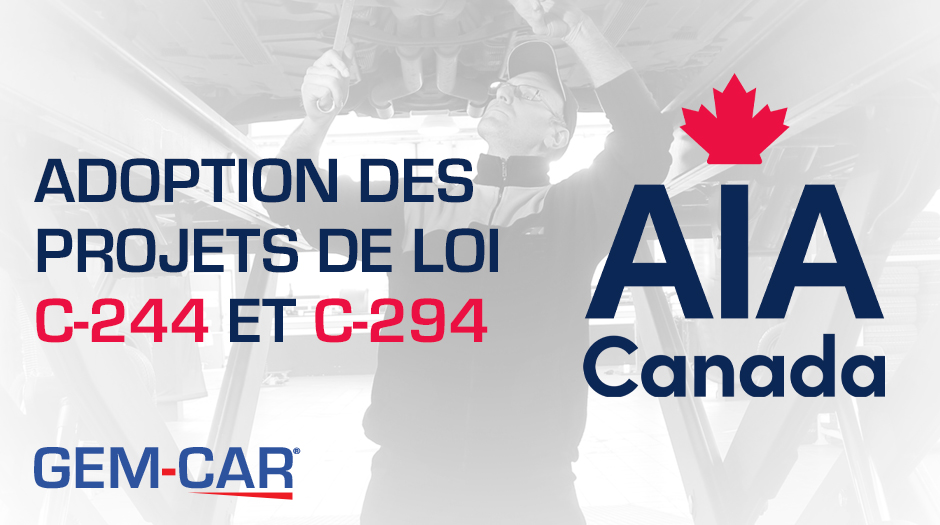 L’AIA Canada annonce l’adoption des projets de loi C-244 et C-294